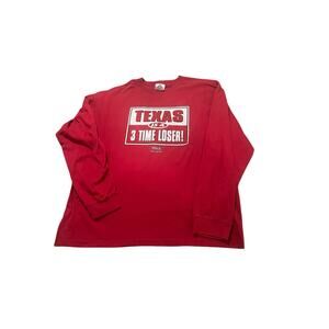 🔥 VINTAGE OU SOONERS "TEXAS IS A 3 TIME LOSER" TEE - SIZE XL